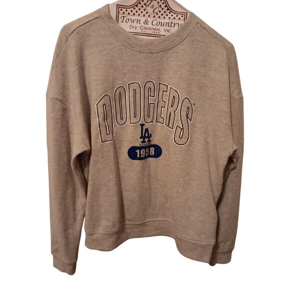 WEAR by ERIN ANDREWS, Women’s LA Dodgers 1958 Sweatshirt, Size Large Gray & Blue - Picture 1 of 5